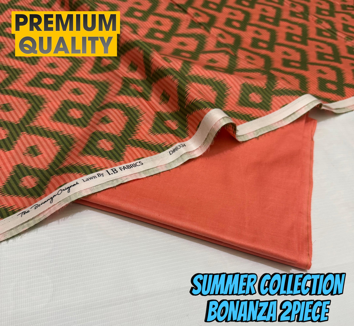 "IB Bonanza Lawn 2025 – Signature Digital Print 2PC Set | Luxury 90/70 Edition"