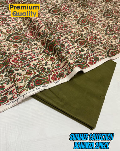 "IB Bonanza Lawn 2025 – Signature Digital Print 2PC Set | Luxury 90/70 Edition"
