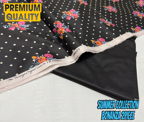 "IB Bonanza Lawn 2025 – Signature Digital Print 2PC Set | Luxury 90/70 Edition"