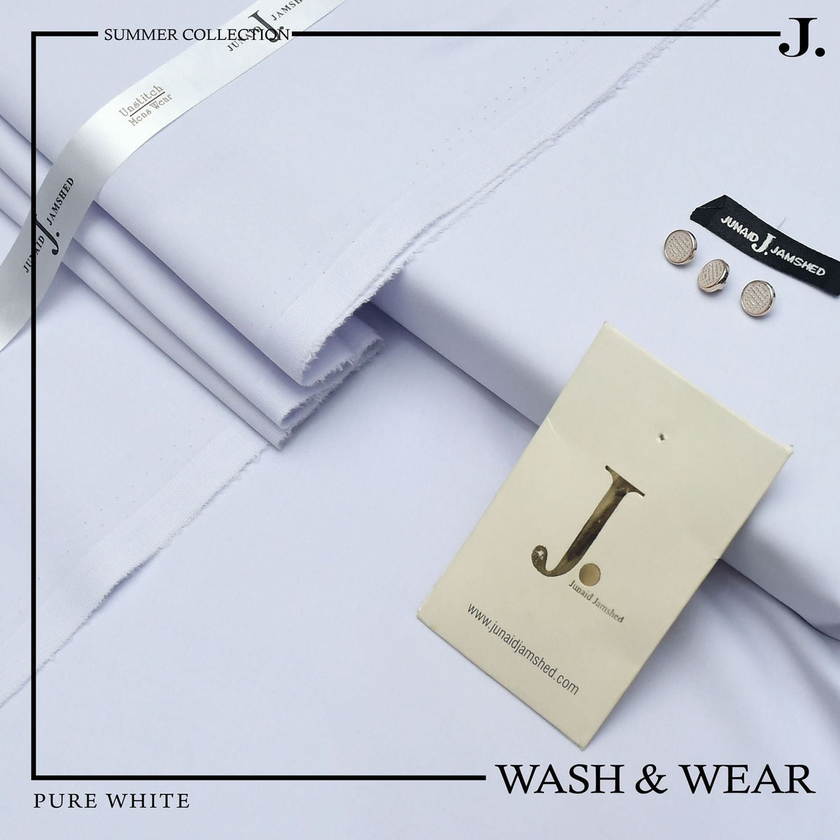 "Pure Comfort, Pure Style: The 2024 Men's Premium 100% Pure Wash & Wear Collection for All Seasons"-PURE WHITE