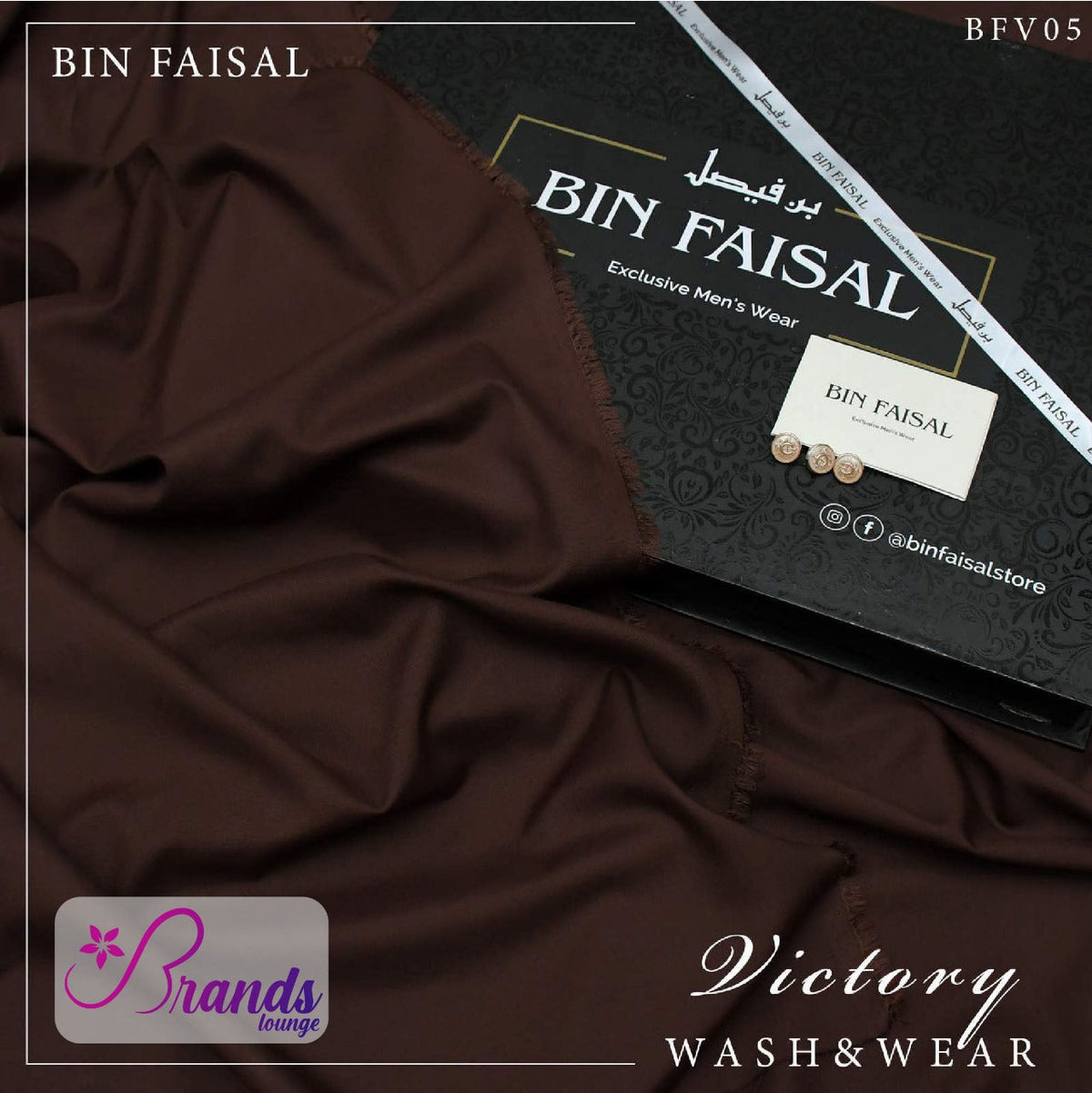 "Exclusive Sale: 100% Pure Super Luxury Victory Wash & Wear UNSTICHED by BIN FAISAL – Limited Time Offer!"