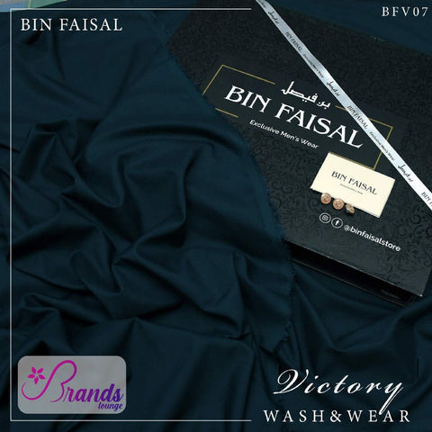 "Exclusive Sale: 100% Pure Super Luxury Victory Wash & Wear UNSTICHED by BIN FAISAL – Limited Time Offer!"