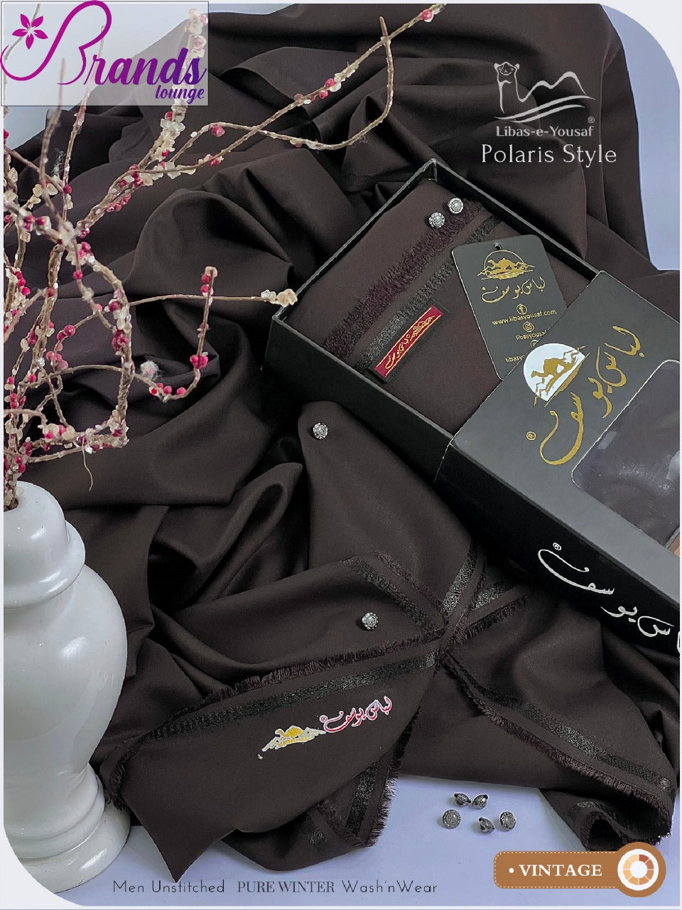 "Winter Elegance Unveiled: Polaris Style by Libas-E-Yousaf Wash and Wear Collection"