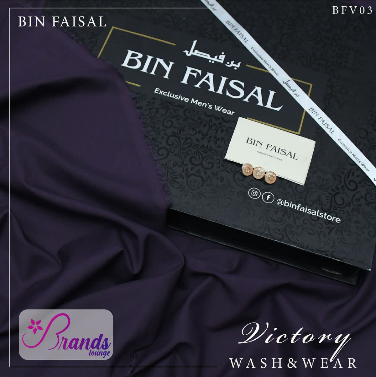 "Exclusive Sale: 100% Pure Super Luxury Victory Wash & Wear UNSTICHED by BIN FAISAL – Limited Time Offer!"