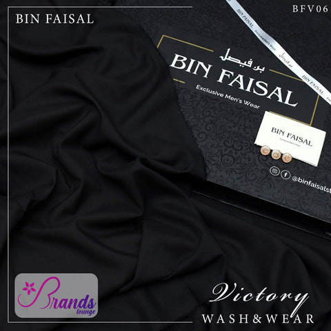 "Exclusive Sale: 100% Pure Super Luxury Victory Wash & Wear UNSTICHED by BIN FAISAL – Limited Time Offer!"