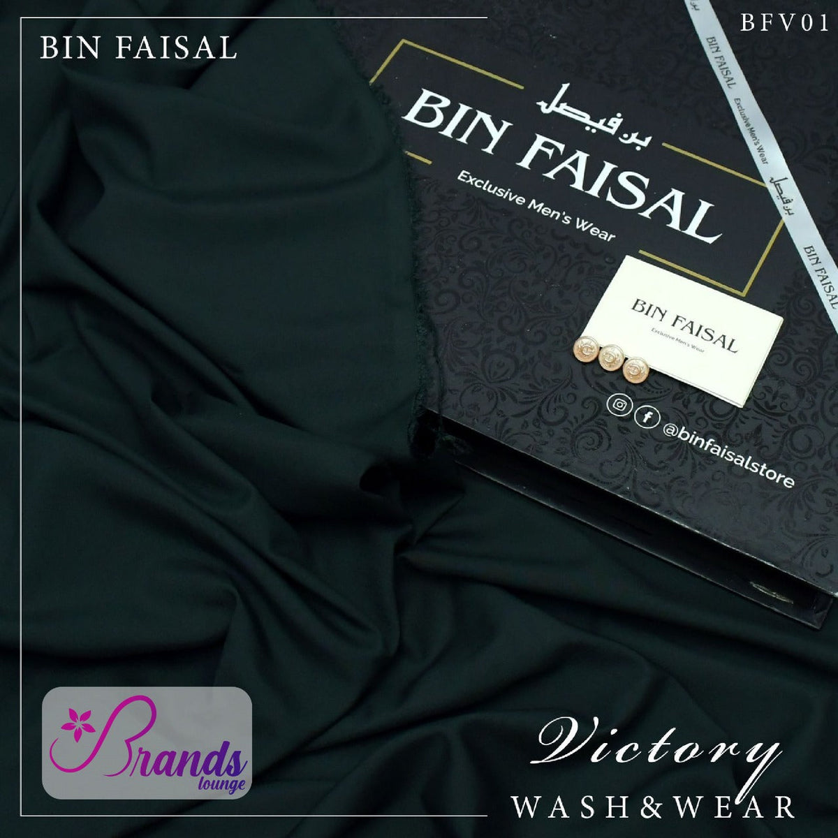 "Exclusive Sale: 100% Pure Super Luxury Victory Wash & Wear UNSTICHED by BIN FAISAL – Limited Time Offer!"