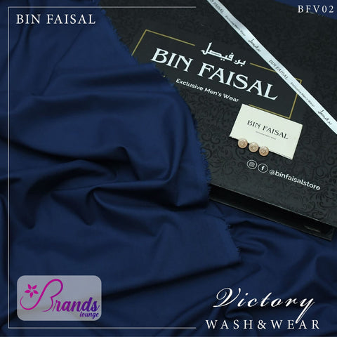 "Exclusive Sale: 100% Pure Super Luxury Victory Wash & Wear UNSTICHED by BIN FAISAL – Limited Time Offer!"